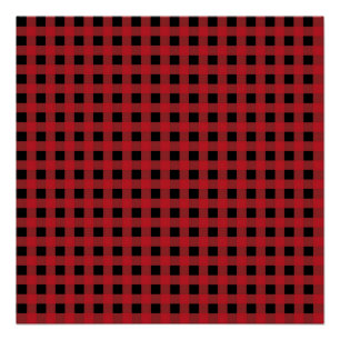 Póster Feriado da Xadrez de Buffalo Vermelho