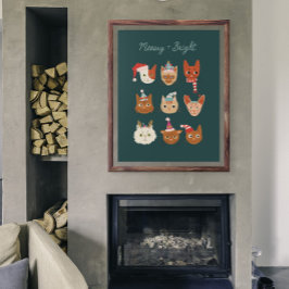 Poster Feriado de Natal Brilhante + Feliz