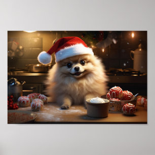 Poster Feriado Festivo de Biscoitos de Natal da Pomerânia
