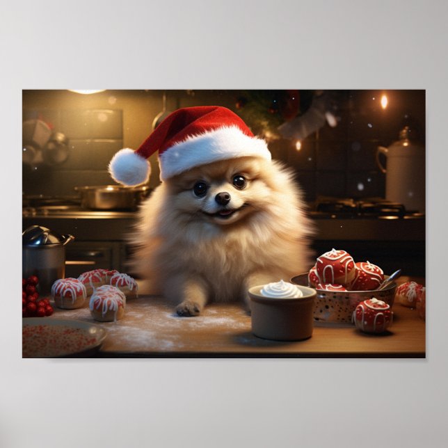 Poster Feriado Festivo de Biscoitos de Natal da Pomerânia (Frente)