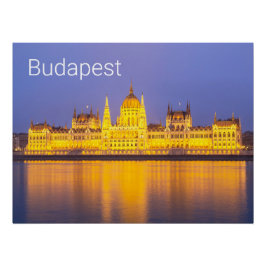 Póster Feriado na Hungria no Panorama do Parlamento Budap
