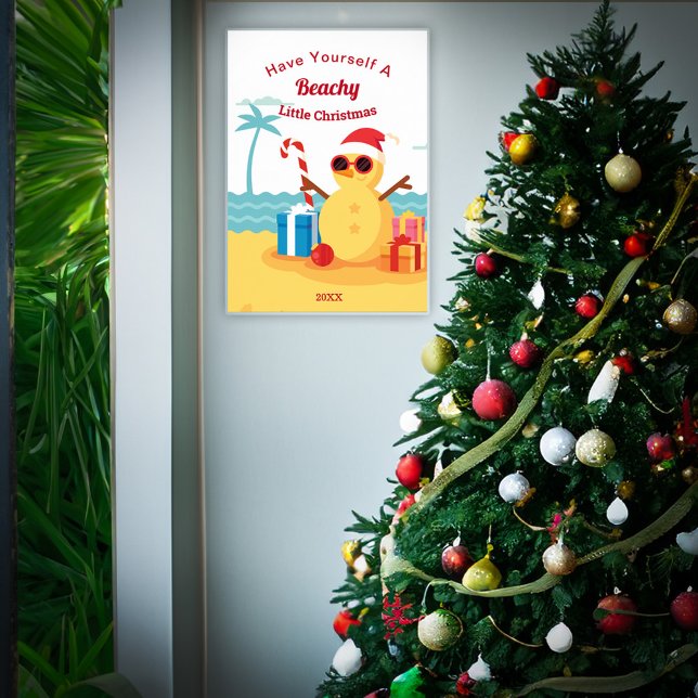 Poster Feriado Santa Claus Feriado Natal Novo Ano (Funny Santa Claus Holiday Christmas New Year Poster great to add interest to your holiday décor.)