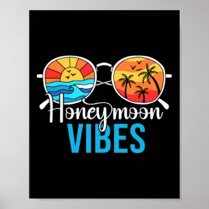 Poster Férias Casais de Honeymoon Vibes Noiva de Casament