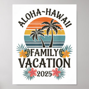 Poster Férias da Família Aloha Hawaii 2025 Vacinação Hava