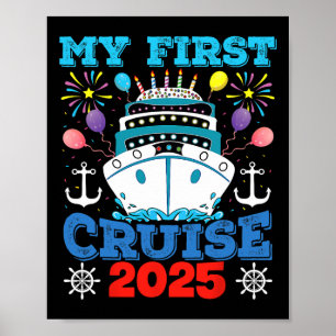 Poster Férias Da Família Cruise O Navio Tear Ancora Meu P