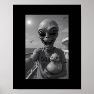 Poster Férias de Cruzeiro do Pato Alien - Divertido Pato