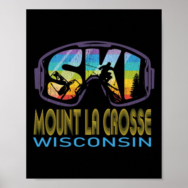 Poster Férias de Esqui no Monte La Crosse Wisconsin (Frente)
