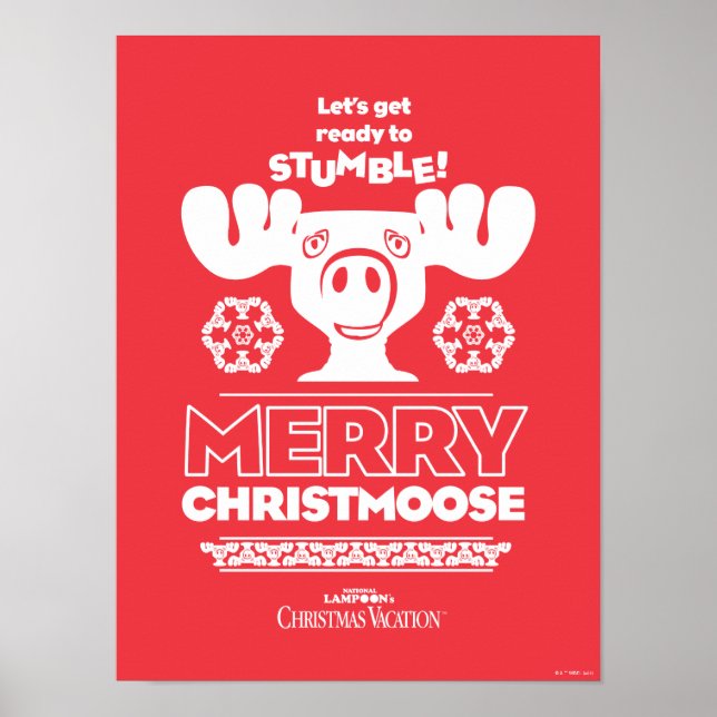 Poster Férias de Natal | Christmoose Feliz (Frente)