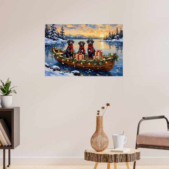 Poster Férias de Natal de Barco Weimaraner (Sala de Estar 3)
