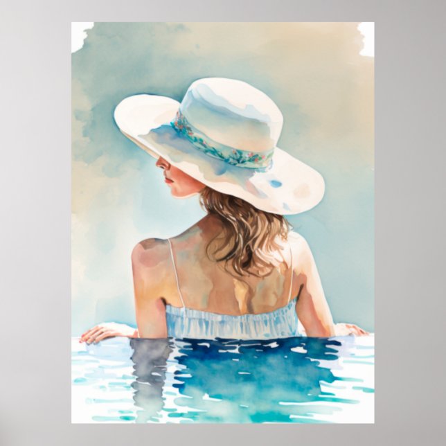 Poster férias de piscina (Frente)