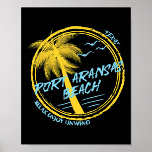 Poster Férias de primavera na praia de Port Aransas