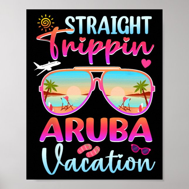Poster Férias de Verão na Praia em Aruba 2025 Sem Escala (Frente)