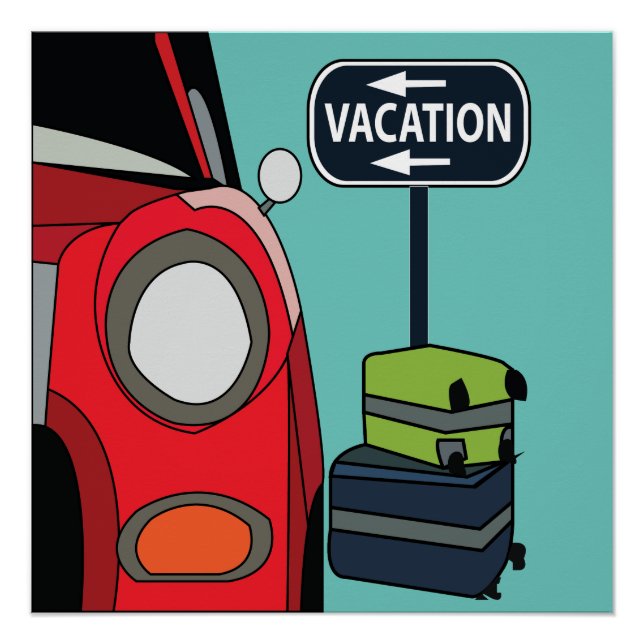 Póster Férias de Viagem de Carro  (Frente)