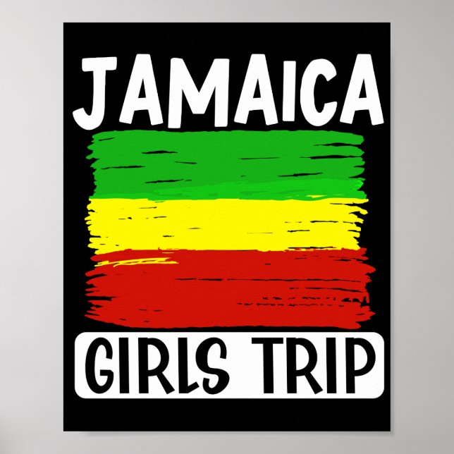 Poster Férias de Voo de Viajantes Jamaica Girls Trip Flag (Frente)