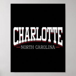 Poster Férias em Charlotte Carolina do Norte Estilo Unive