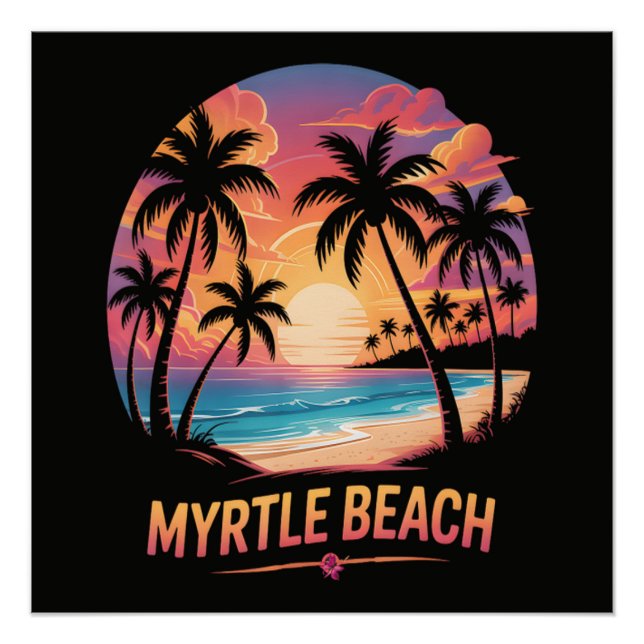 Póster Férias em Myrtle Beach Surfer  (Frente)