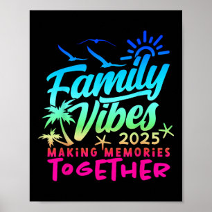 Poster Férias Familiares 2025 Beach Matching Family Summe