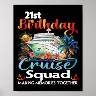 Poster Férias Familiares aniversário de 21 anos Cruise Sq