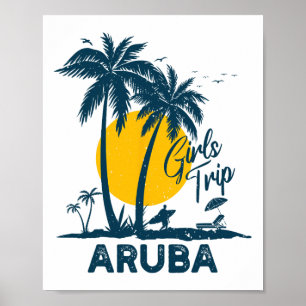 Poster Férias Familiares das Raparigas Aruba Trip 2025