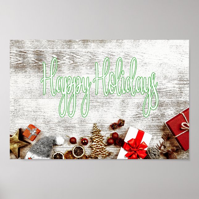 Poster Férias Felizes - Feliz Natal, Saudações de Fim de  (Frente)
