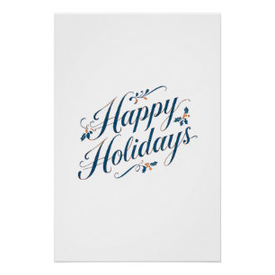 Póster Férias Felizes Natal Alegre Família Ano Novo