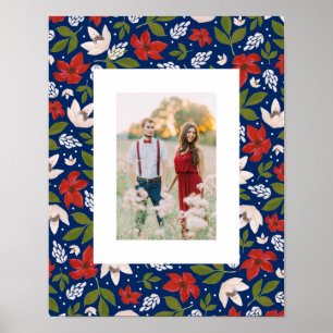 Póster Férias Festivas Floral