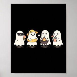 Poster Férias Ghost de Praia Cuta Gelo de Churrasco de Ha