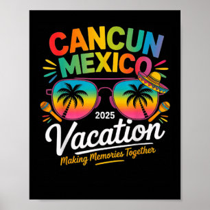 Poster Férias na Praia de Cancun México 2025 Grupo de Via