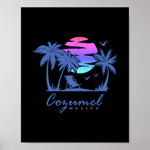 Poster Férias na Praia em Cozumel México Break de Primave