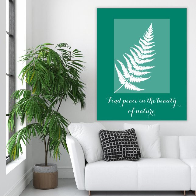 Poster Fern Motivacional Boho green Wall Art (Criador carregado)