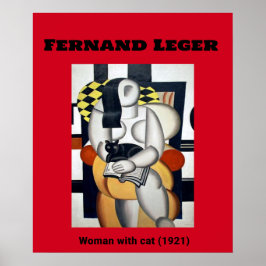 Poster Fernand Leger: Mulher com gato (1921)