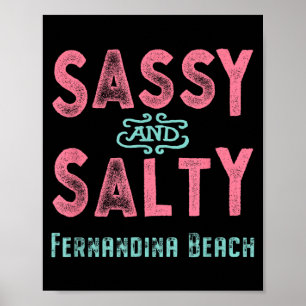 Poster Fernandina Beach Flórida Sy e Salgado