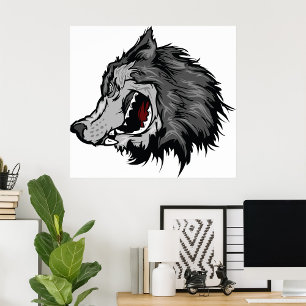 Poster Feroz Wolf Head Bold Wild Animal