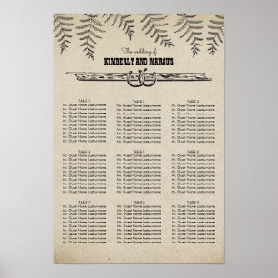 Poster Ferraduras rústicas do país que Wedding a carta