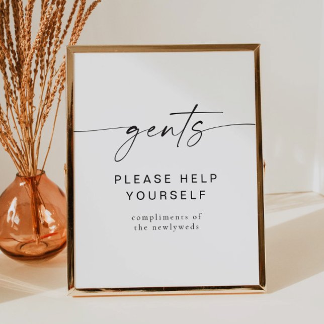 Poster Ferramenta de Banheiros Modernos de Gents Minimali (Criador carregado)