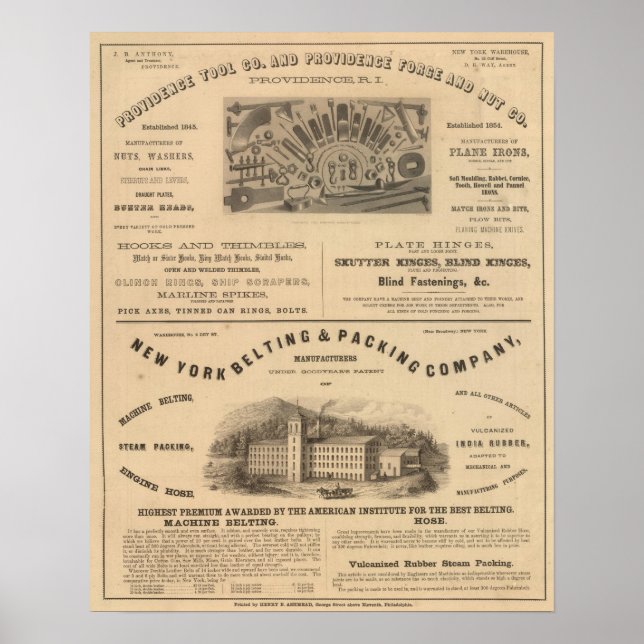 Póster Ferramenta de Fornecimento e Forge e Nut Company (Frente)