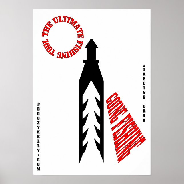 Poster Ferramenta de Pesca Final,Ferramenta Slickline,Art (Frente)