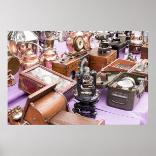 Póster Ferramentas Antigas de Navegação Marítima