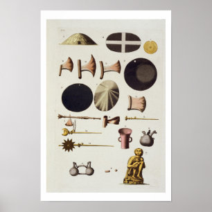 Póster Ferramentas do Inca e produtos manufacturados,