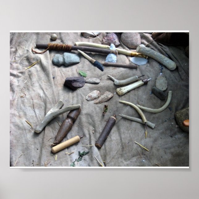 Poster ferramentas flintknapping (Frente)