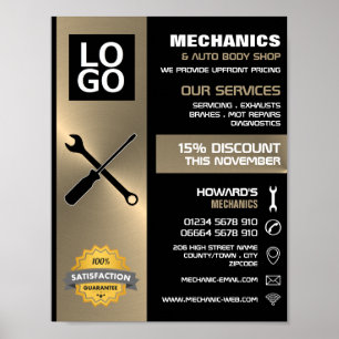 Poster Ferramentas Mecânicas, Auto Mecânico/Repara Public