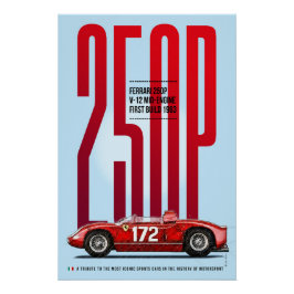 Póster Ferrari 250P Tribute