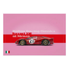 Póster Ferrari 330 at Monza
