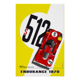Póster Ferrari 512 Ickx-Schetty