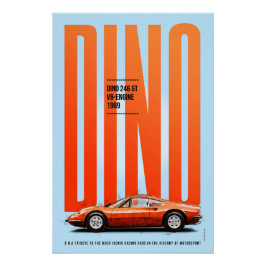 Póster Ferrari Dino Tribute