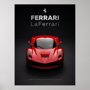 Poster Ferrari LaFerrari Hypercar Vermelho