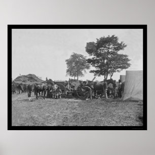 Póster Ferreiro que calça cavalos em Antietam 1862