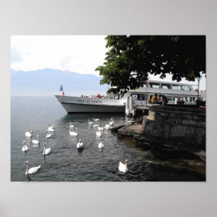 Poster Ferries de passageiros em Vevey