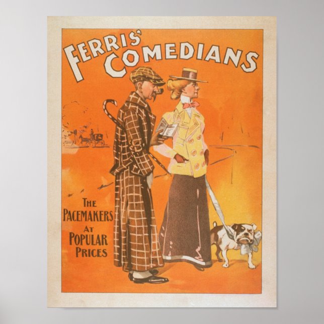 Poster Ferris Comedians "Pacemakers a preços populares" (Frente)