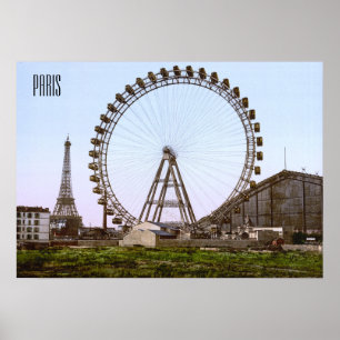 Poster Ferris Wheel em Paris (1900)
